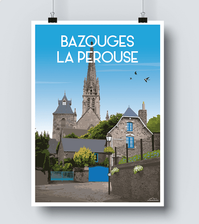 Affiche vintage Bazouges-La-Pérouse