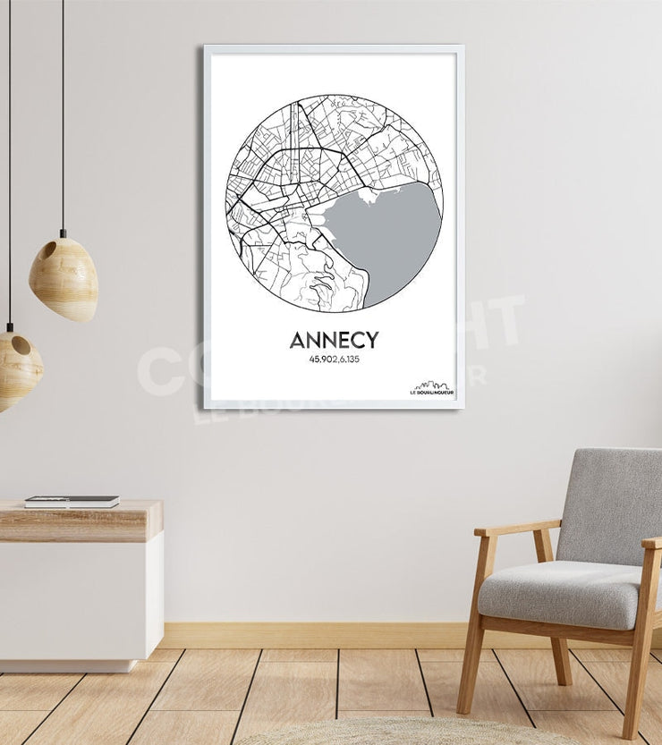 Affiche Plan Annecy