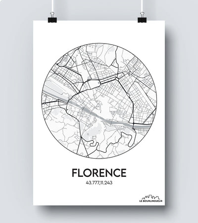 Affiche Carte Florence