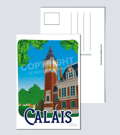 Carte postale Hôtel de ville Calais