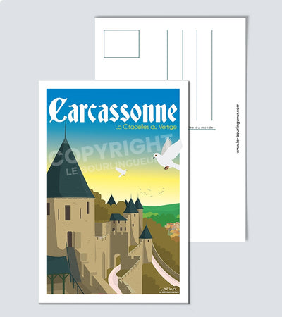 Carte postale vintage Carcassonne