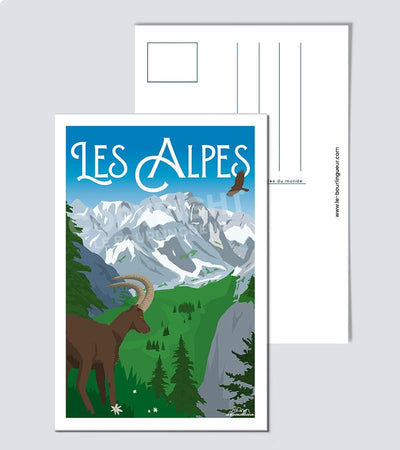 Carte postale les Alpes