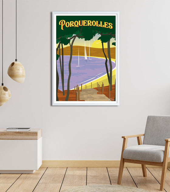 Broche Vintage Ville De Porquerolles - Filigrane Années 1970 - Neuf Vieux Stock