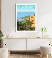 poster vintage Saint Raphael mer plage