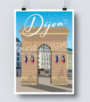 Affiche Dijon Porte Guillaume