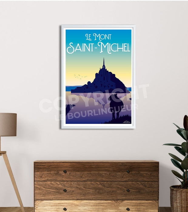 Affiche vintage Mont-Saint-Michel