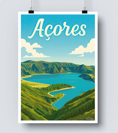 Affiche Vintage Les Açores