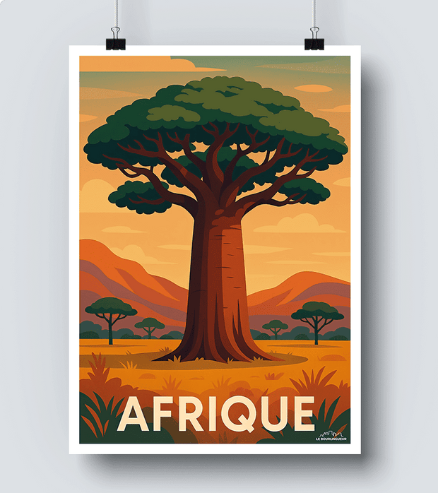 Affiche Afrique Baobab