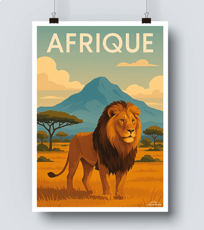 Affiche Afrique Lions