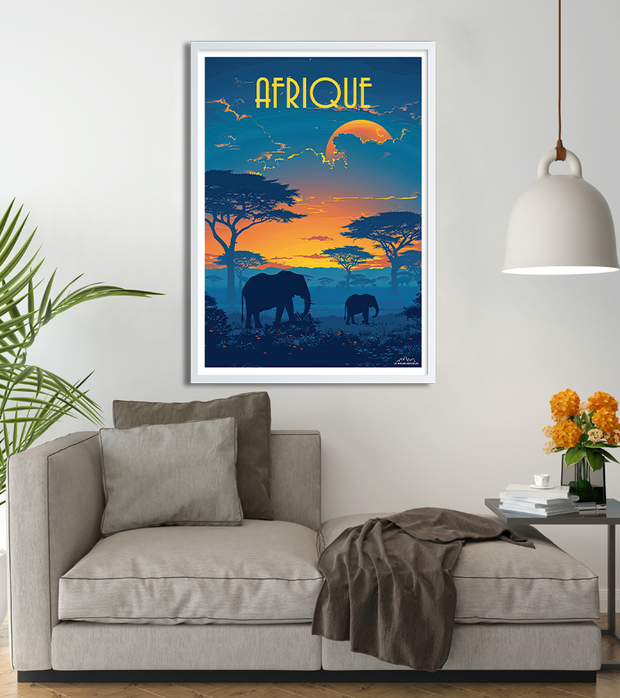 poster Afrique Eléphants