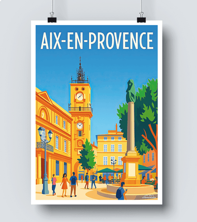 Affiche Vintage Aix-en-Provence