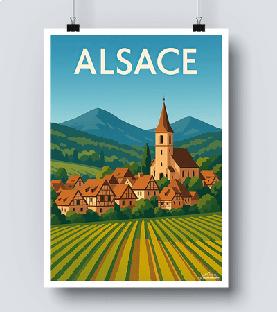 Affiche Alsace vintage