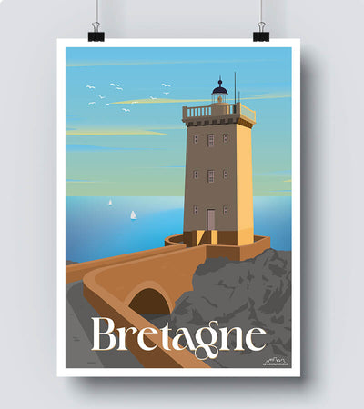 Affiche bretagne Kermorvan