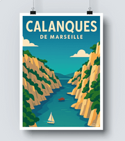 Affiche Calanques de Marseille