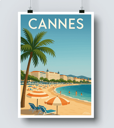 Affiche La plage de Cannes
