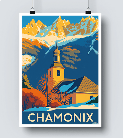 Affiche vintage Chamonix