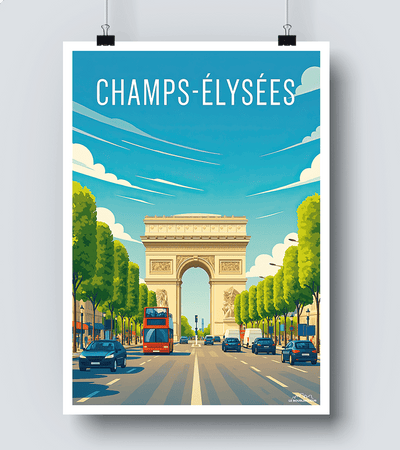 Affiche Champs Elysées - Paris