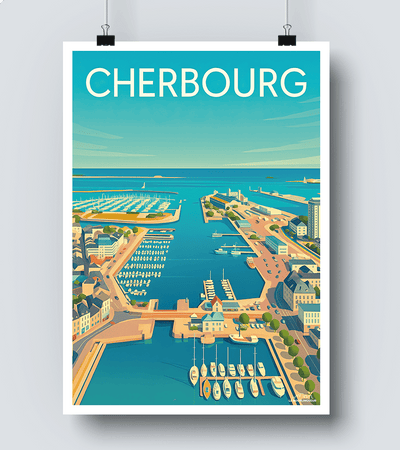 Affiche vintage Cherbourg