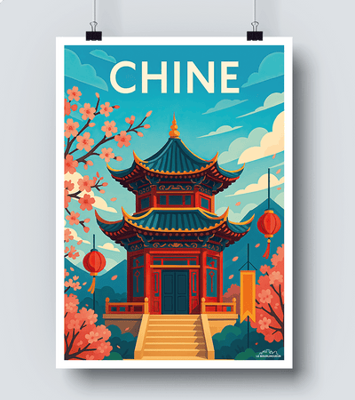 Affiche vintage Chine