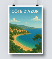 Affiche Côte d Azur