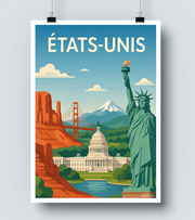 Affiche Etats Unis