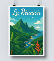 Affiche rétro La Réunion