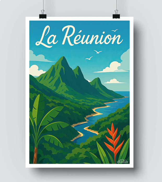 Affiche rétro La Réunion