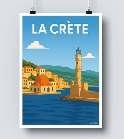 Affiche Vintage La Crète