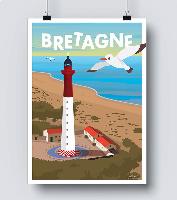 Affiche phare breton bretagne