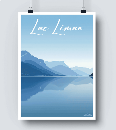 Affiche Le Lac Leman vintage