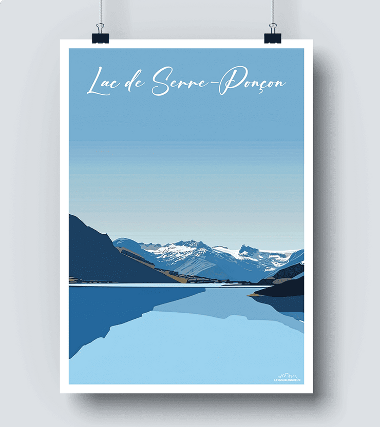 Affiche Déco « Lac De Sarrans Aveyron » - Style Vintage Art Du Voyage - Plusieurs Tailles