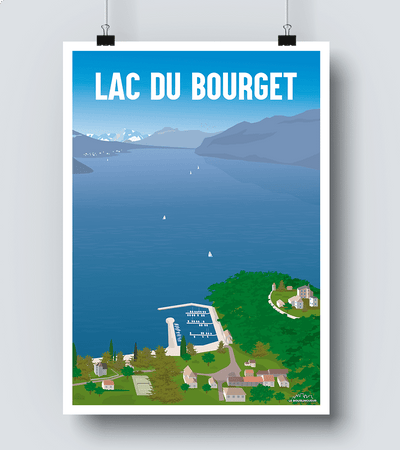 affiche lac du bourget