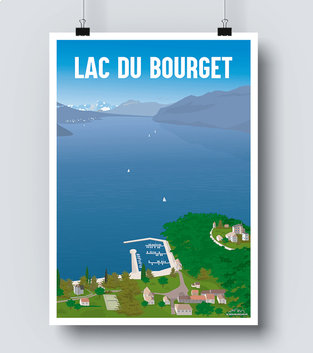 affiche lac du bourget