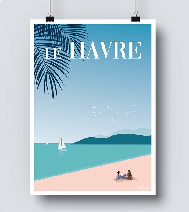 Affiche Le Havre plage