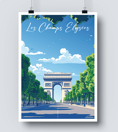 Affiche Champs Elysées - Paris