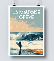 Affiche Surf La Mauvaise Grève