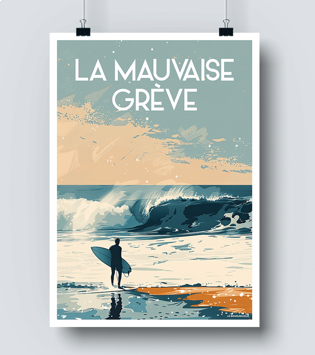 Affiche Surf La Mauvaise Grève