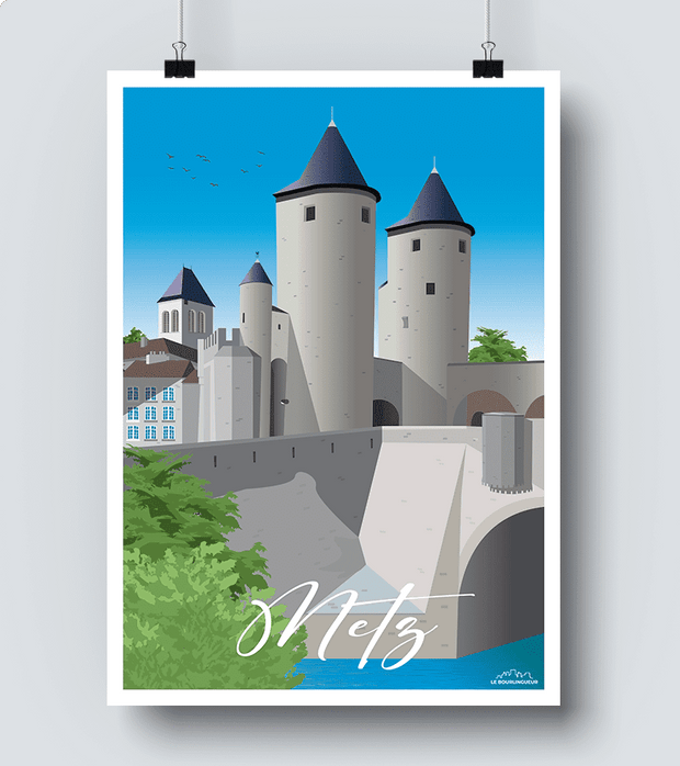 Affiche Metz "La Porte des Allemands"