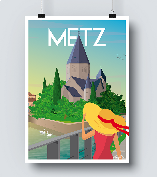 Affiche Metz - Temple Neuf