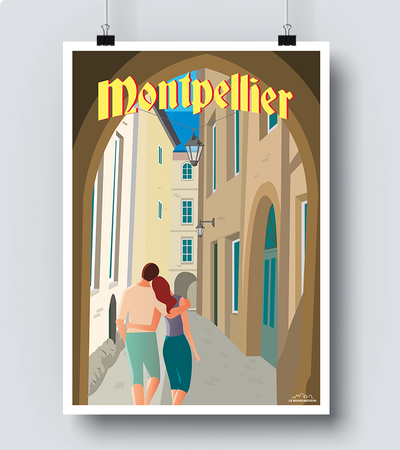 Affiche Vintage Montpellier