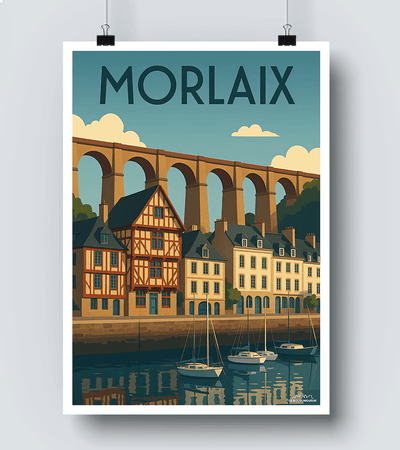 Affiche vintage Morlaix