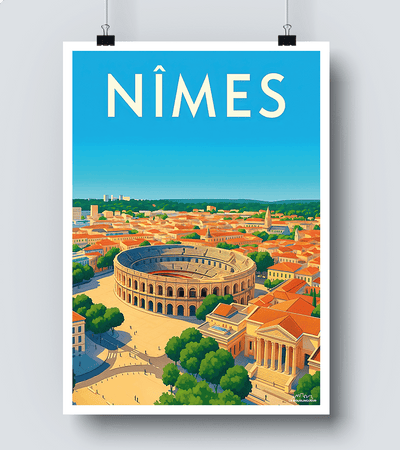 Affiche Panorama de Nîmes