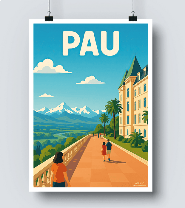 Affiche Boulevard des Pyrénées à Pau