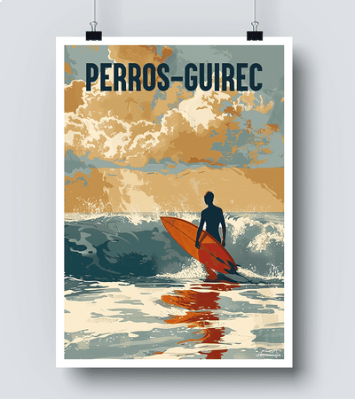Affiche Surf Perros Guirec