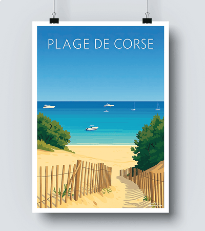 Affiche Plage de Corse