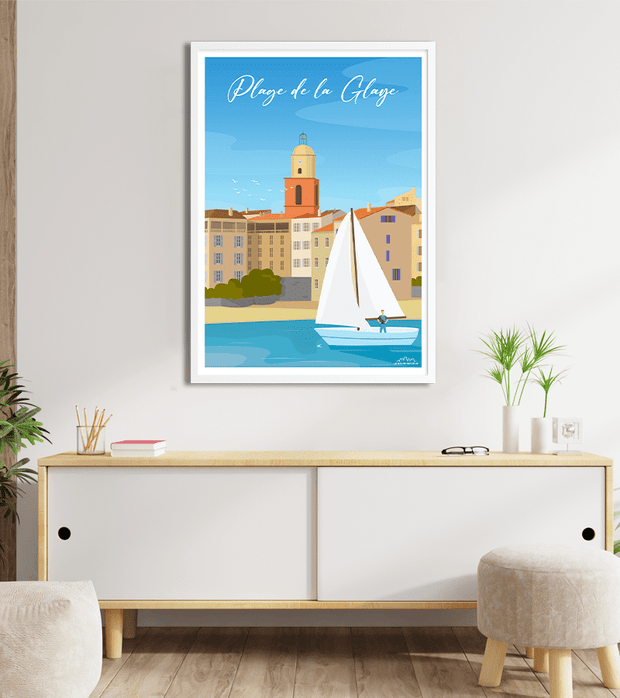 poster Plage Saint Tropez
