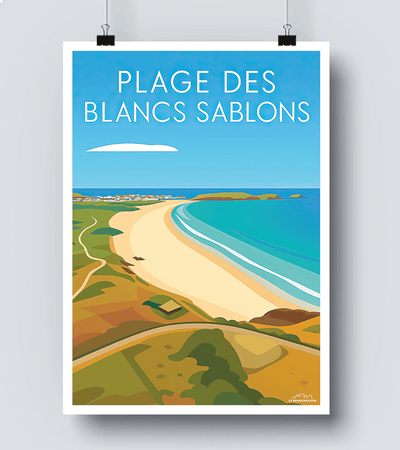 Affiche Plage Les Blancs Sablons