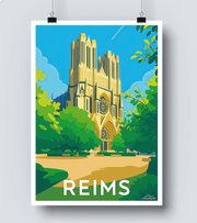 Affiche Vintage Reims