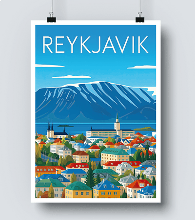 Affiche Ville de Reykjavik