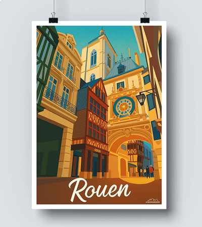 Affiche Centre ville de Rouen
